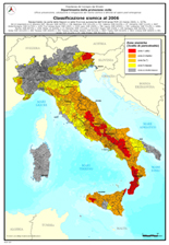 Mappa sismica O.P.C.M.3274:2003